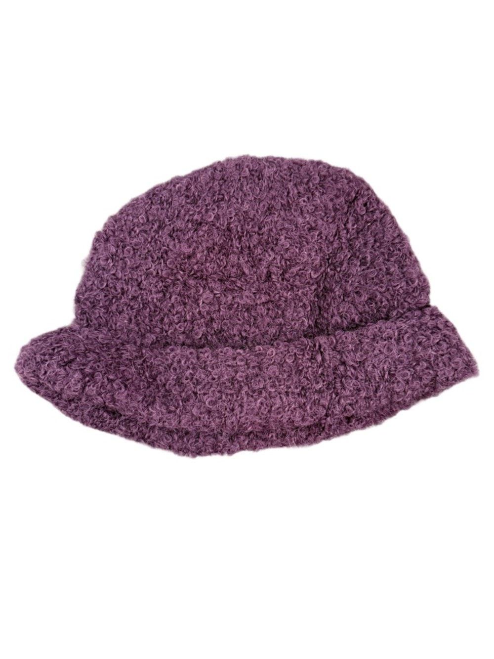 Peruvian Link Alpaca Boucle Hat, Purple